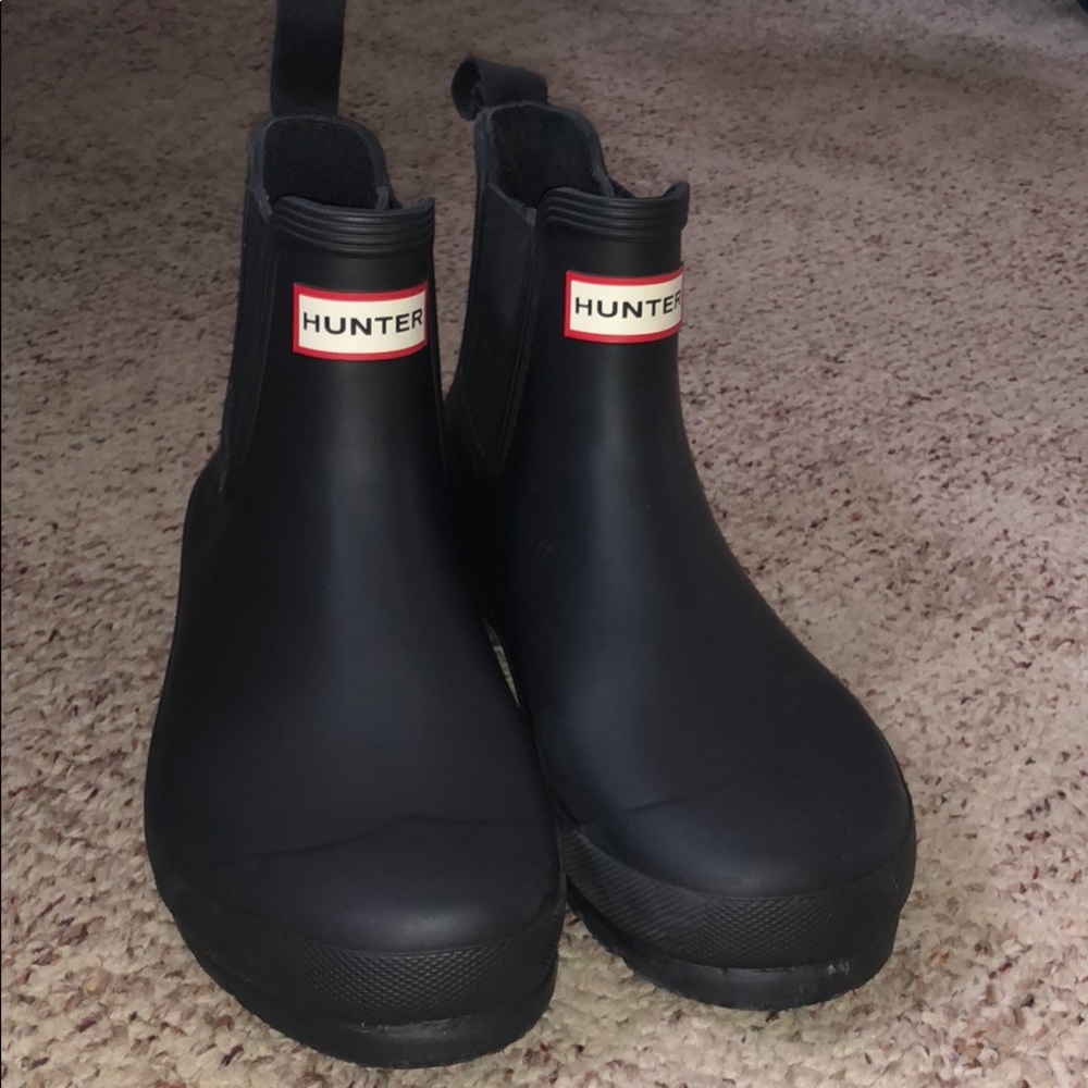 black hunter chelsea rain boot